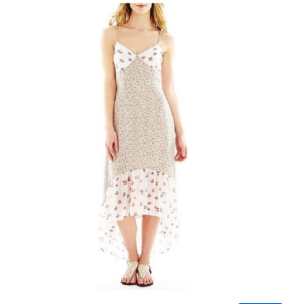 Elegant High Low Floral Dress